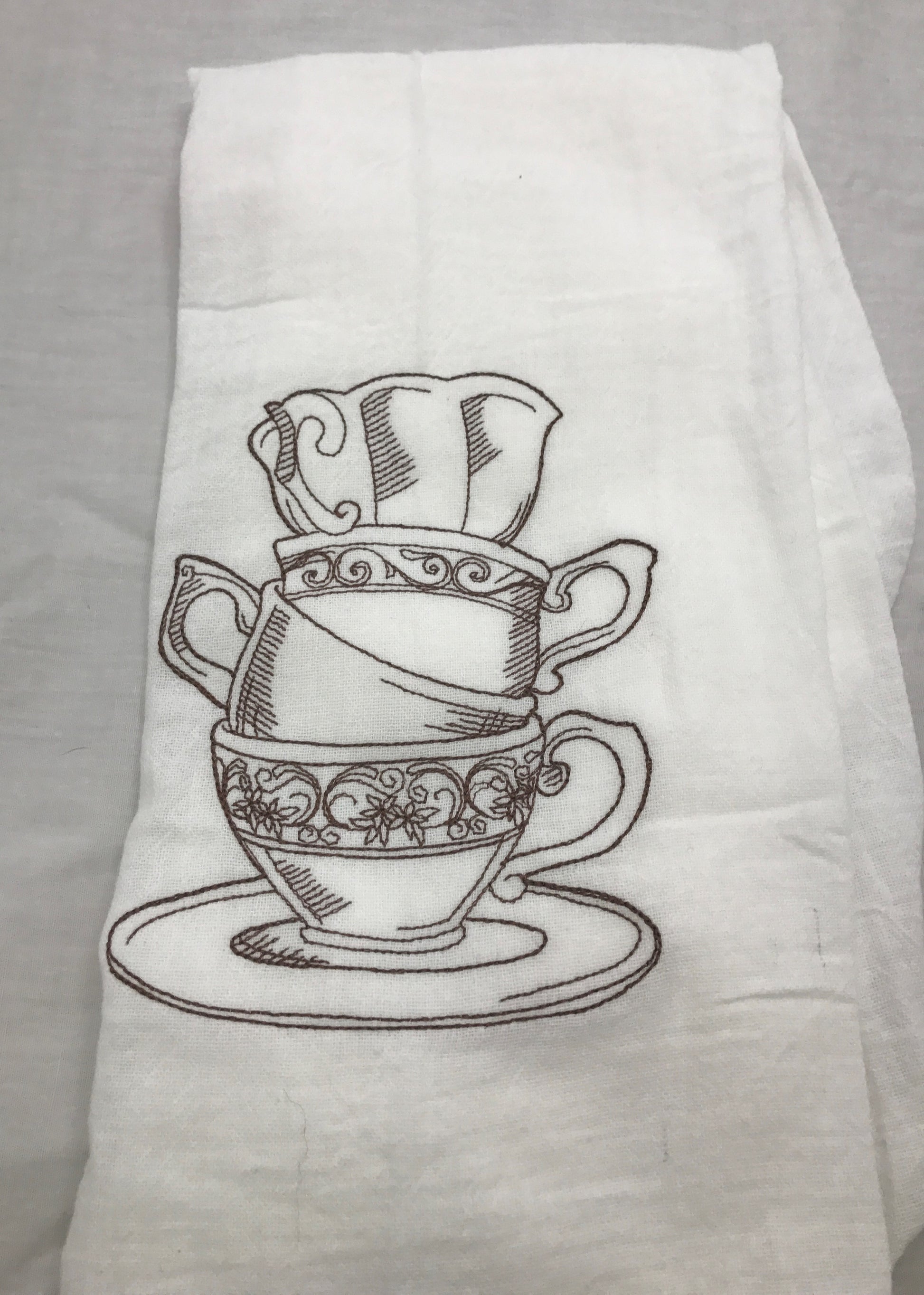 tea cup tea towel