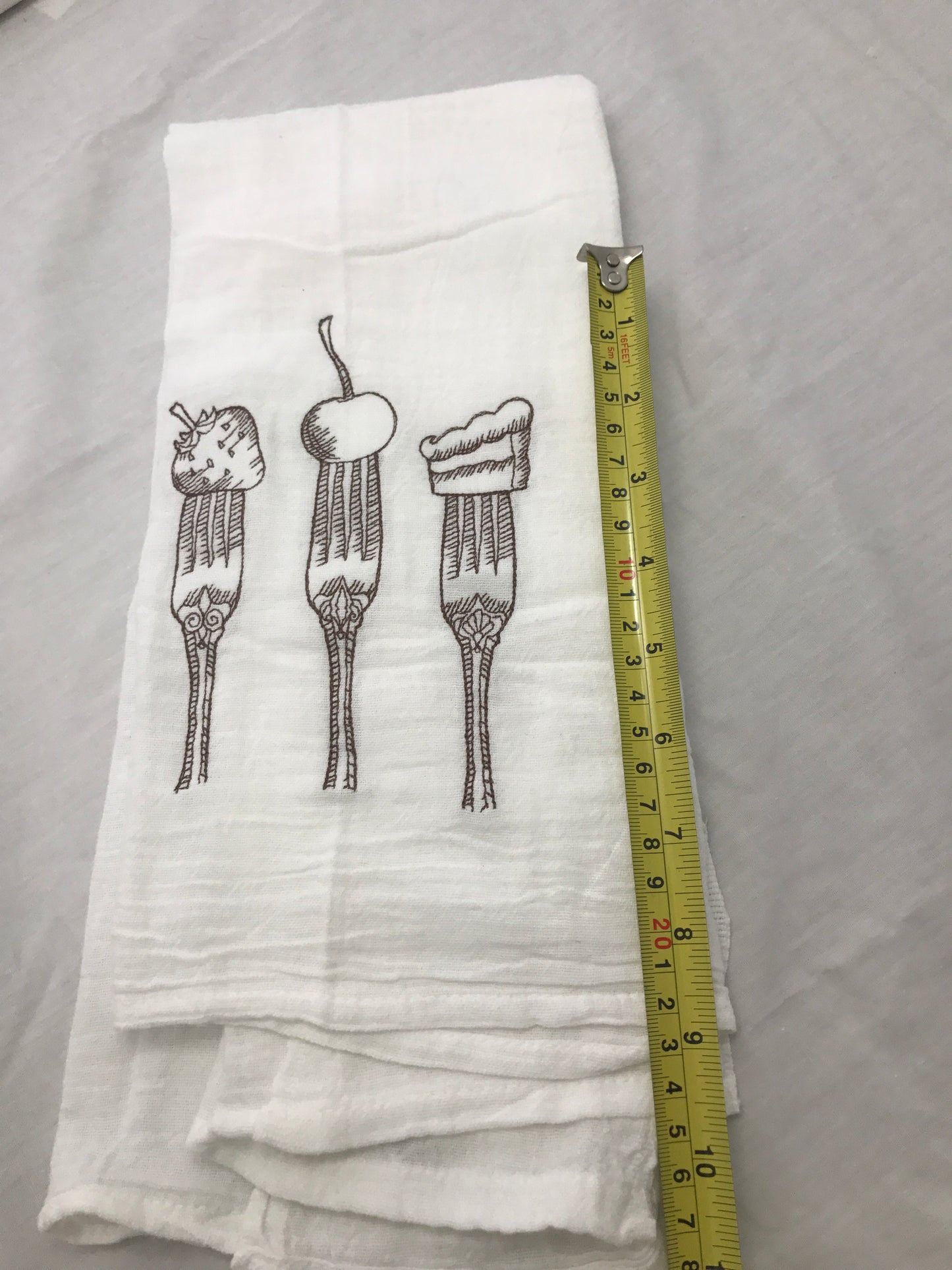 Embroidered Kitchen Tea Towel set