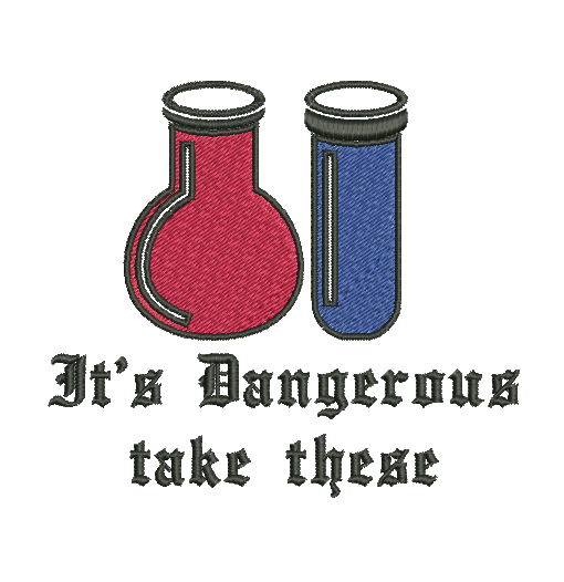 Red blue potions tea towel