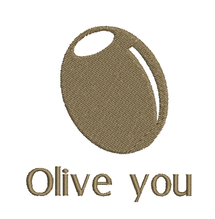 Olive You tea towel