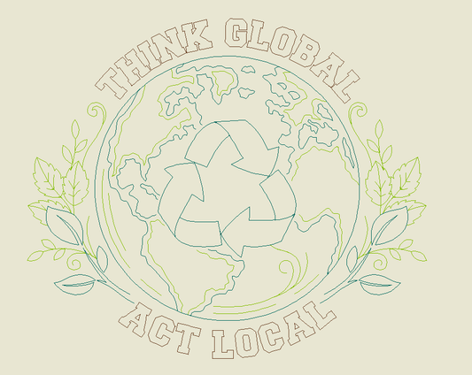 Think Global Act Local reusable shopping bag