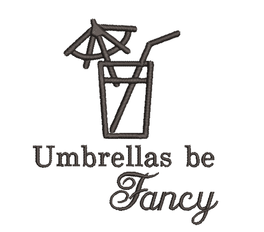 Umbrellas be fancy tea towel