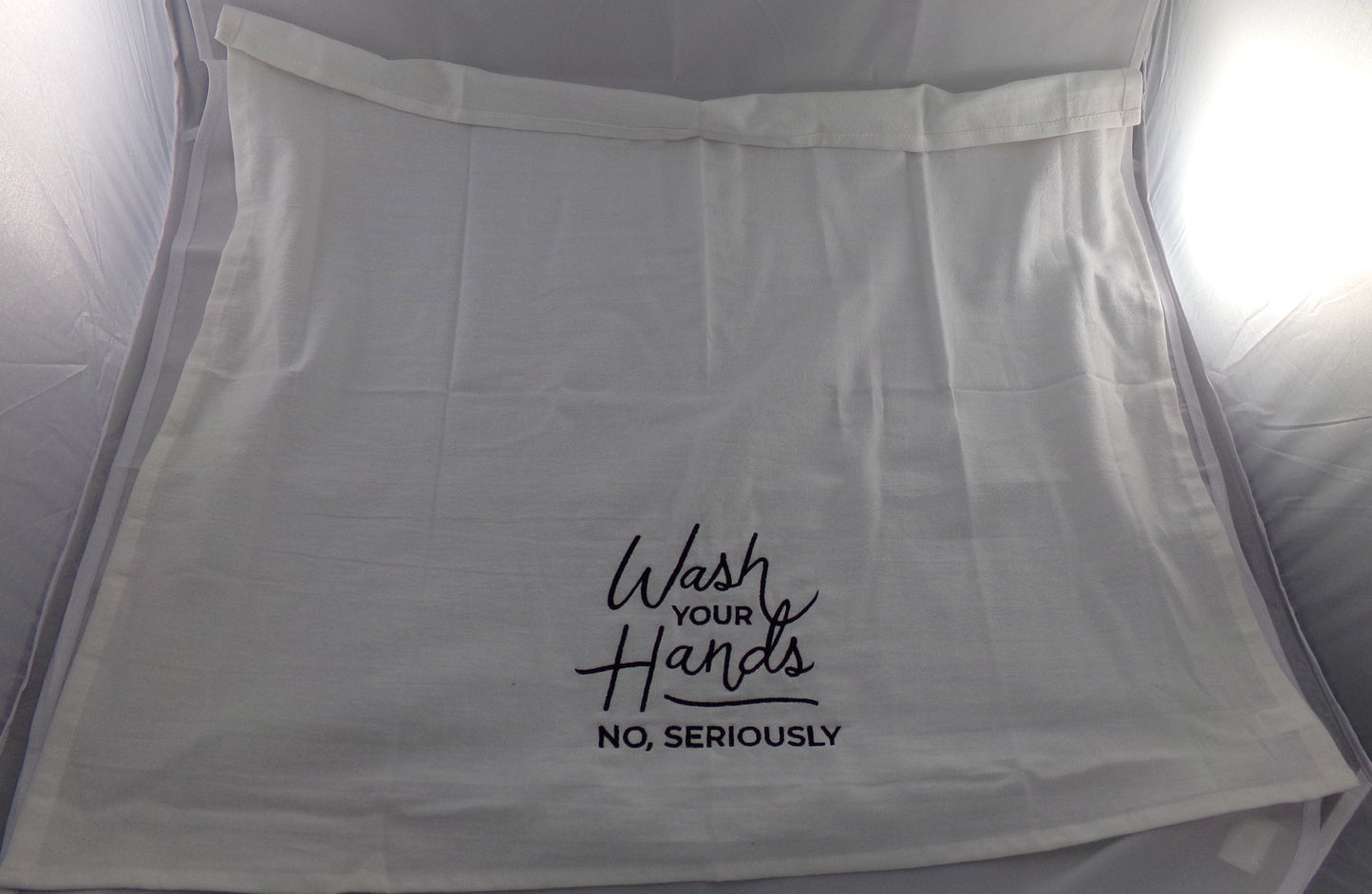 Wash Your Hands Embroidered Kitchen Tea Towel